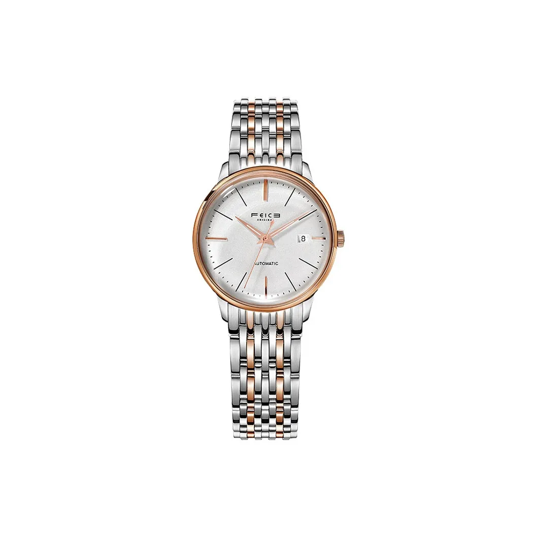 FEIKE Dream Arc Collection Автоматический Механический Механизм Нержавеющая Сталь Ремешок Часы Женские Белый Циферблат