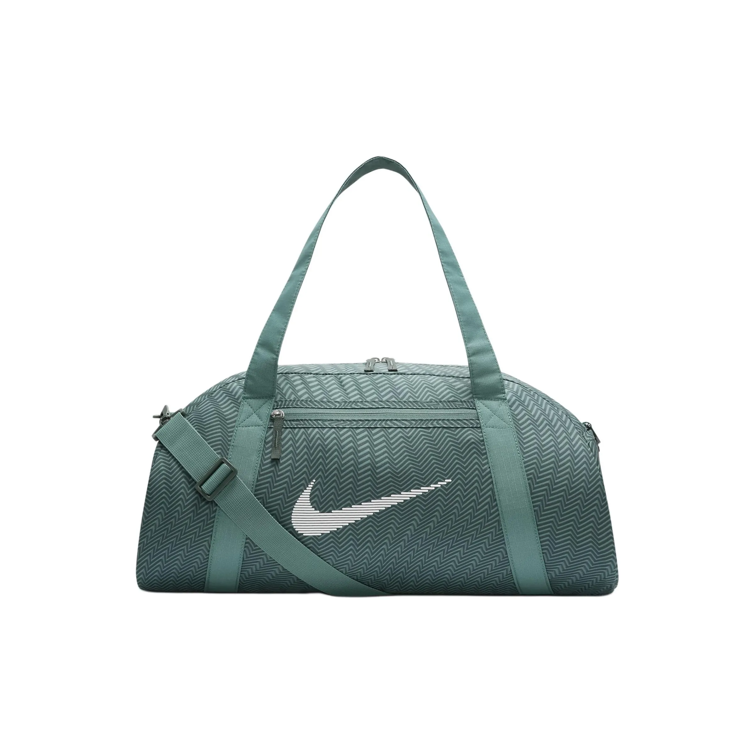 Nike Polyester Portable One Shoulder Crossbody Gym Bags Large Size Unisex Vintage Green & Bicoastal & White