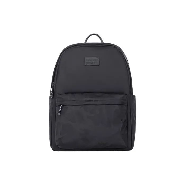 SAMSONITE Fabric With Cow Leather Backpack Tubas Men's Black