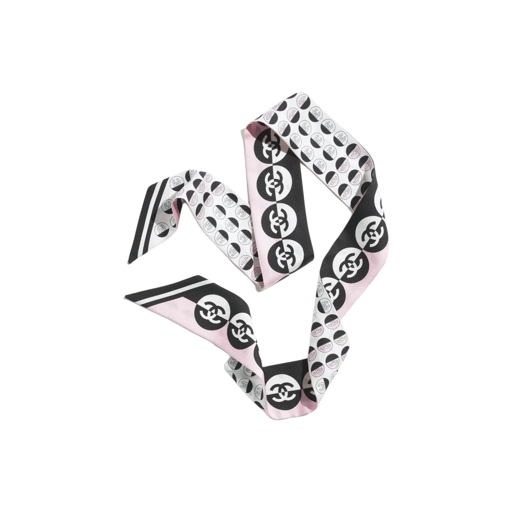 CHANEL Silk Scarves Women's Pink