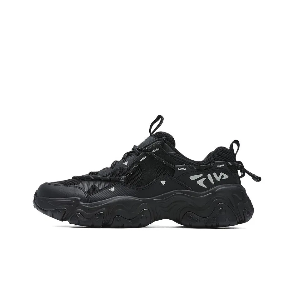 FILA FLUID 5 Cat Paw 5,0 Устойчивый к истиранию Низкий Топ Повседневная Обувь Мужская Черная