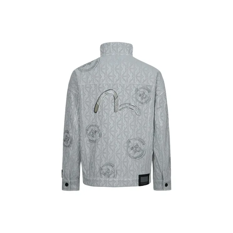 EVISU Denim Jackets Men's Apricot All Over Print
