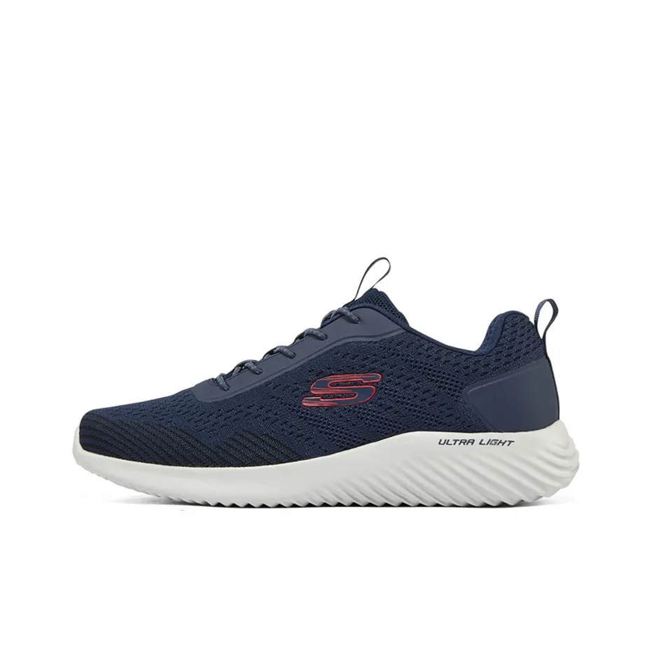 Skechers Bounder Low Топ Casual Мужской Морской Синий