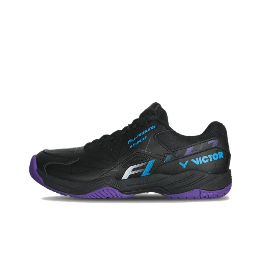 Victor Slip-resistant Abrasion-resistant Low-top Badminton Shoes Unisex Black Виктор Антислип Резистентный Низкий Топ Бадминтон Обувь Унисекс Черный