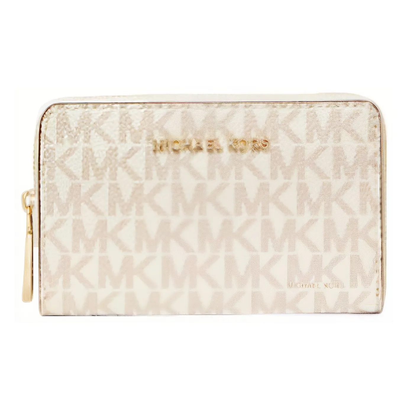 MICHAEL KORS Coated Canvas Wallet Small Size Women's Vanilla & Acorn