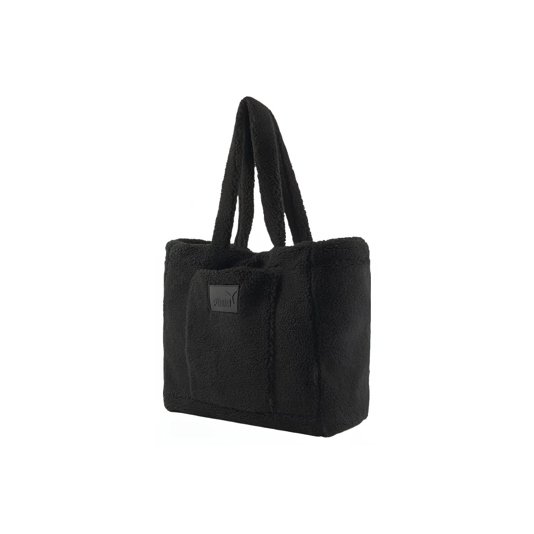 PUMA Плюшевая ткань сумка-тоут сумка для покупок сумка через плечо женская черная