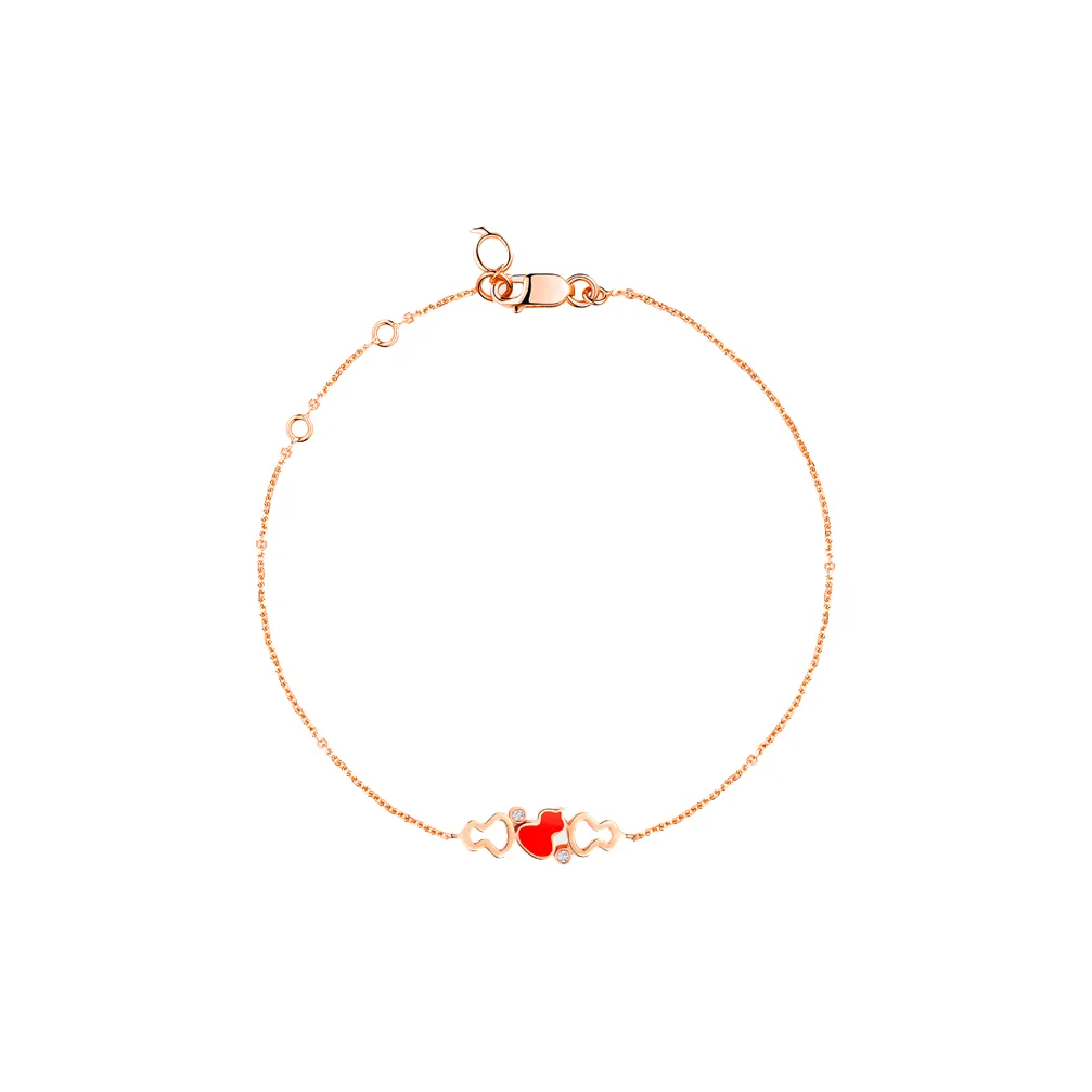 Qeelin Diamond Bracelets Women's Rose Gold