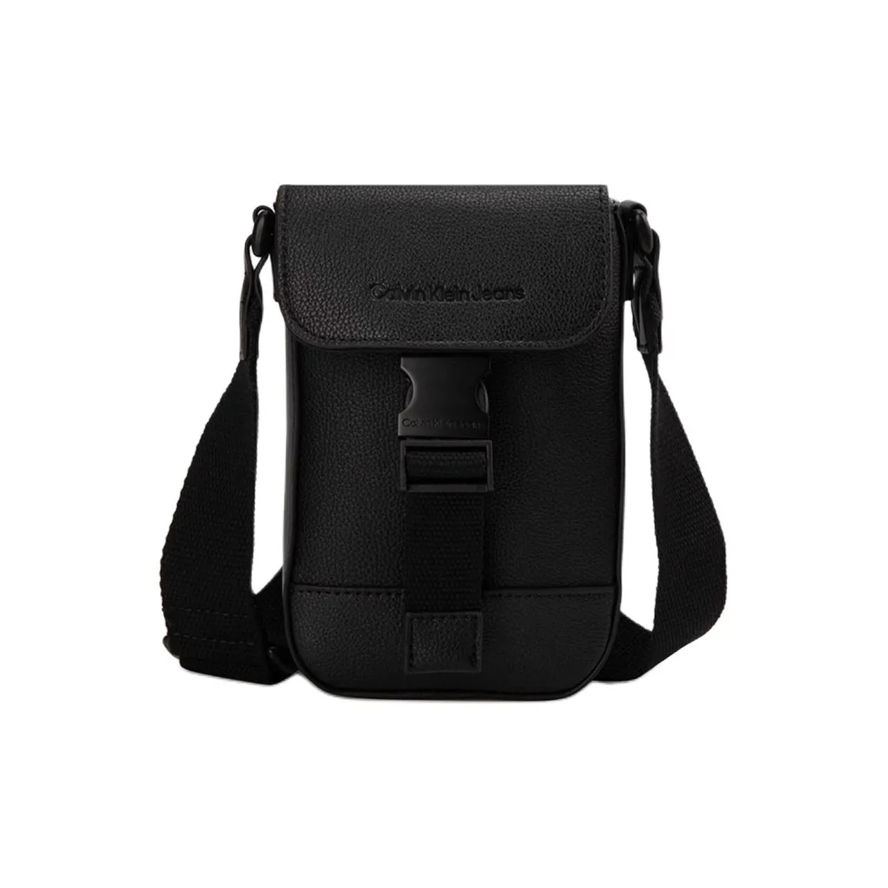 CALVIN KLEIN Fabric Shoulder Bag, Crossbody Bag, Cell Phone Pouch Men's Black