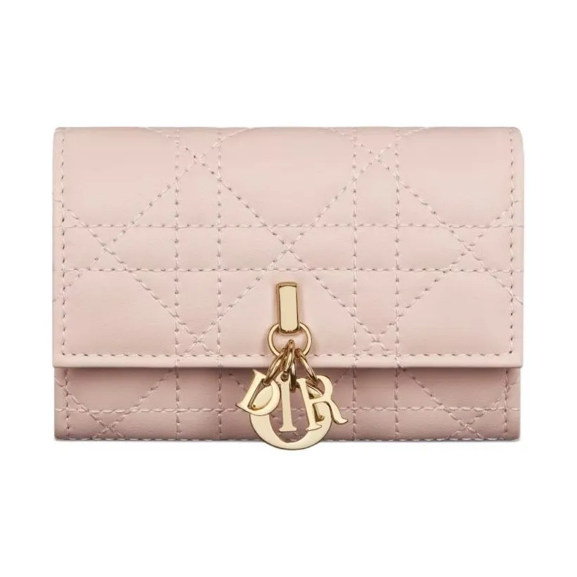 DIOR My Dior Lambskin Wallet Extra Small Women's Light Pink