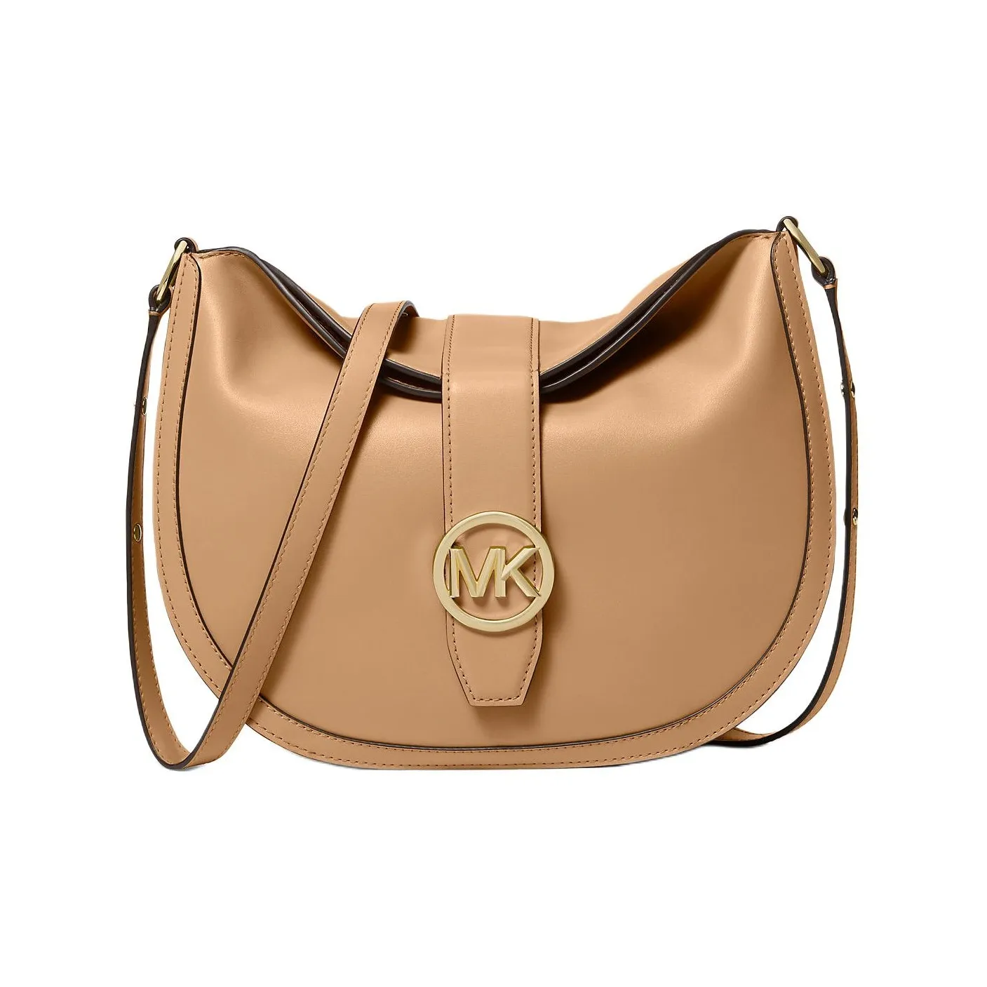 MICHAEL KORS Gabby Polyurethane Hobo Bag Handbag Shoulder Bag Large Size Women's Camel