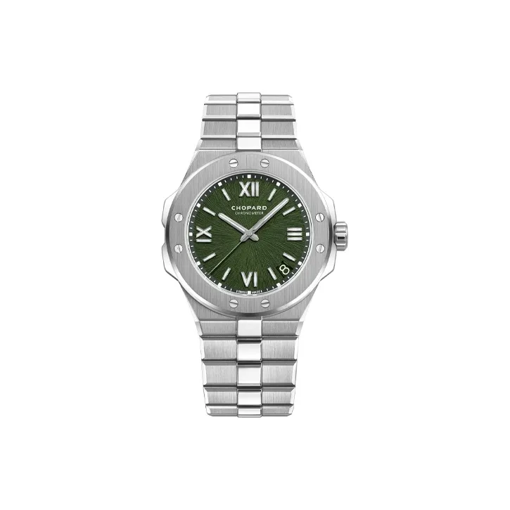 CHOPARD Automatic Mechanical Movement Unisex Watch 41mm Green Dial Stainless Steel Case Stainless Steel Strap
