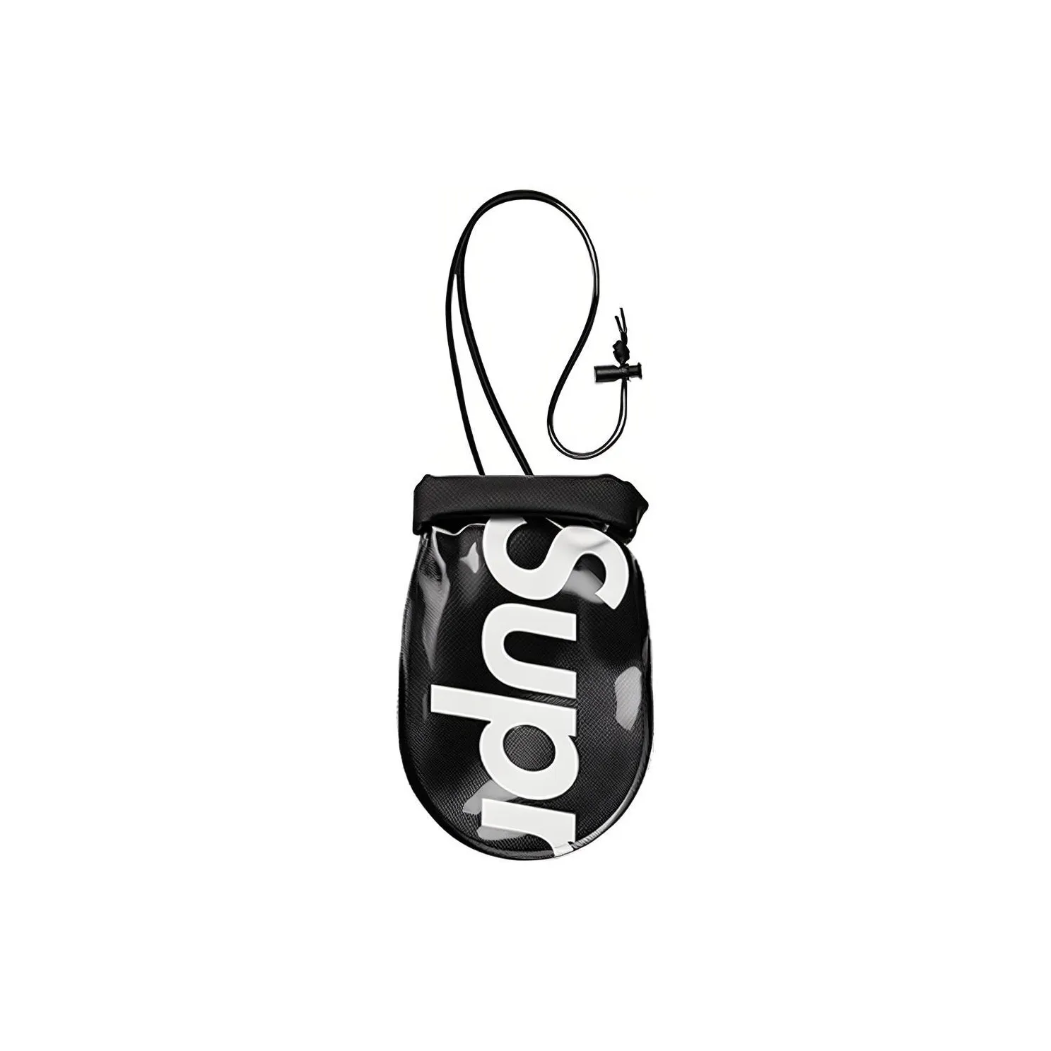 Supreme SS18 PVC Hanging Waterproof Bag With Cell Phone Pocket And Coin Purse Regular Unisex Black