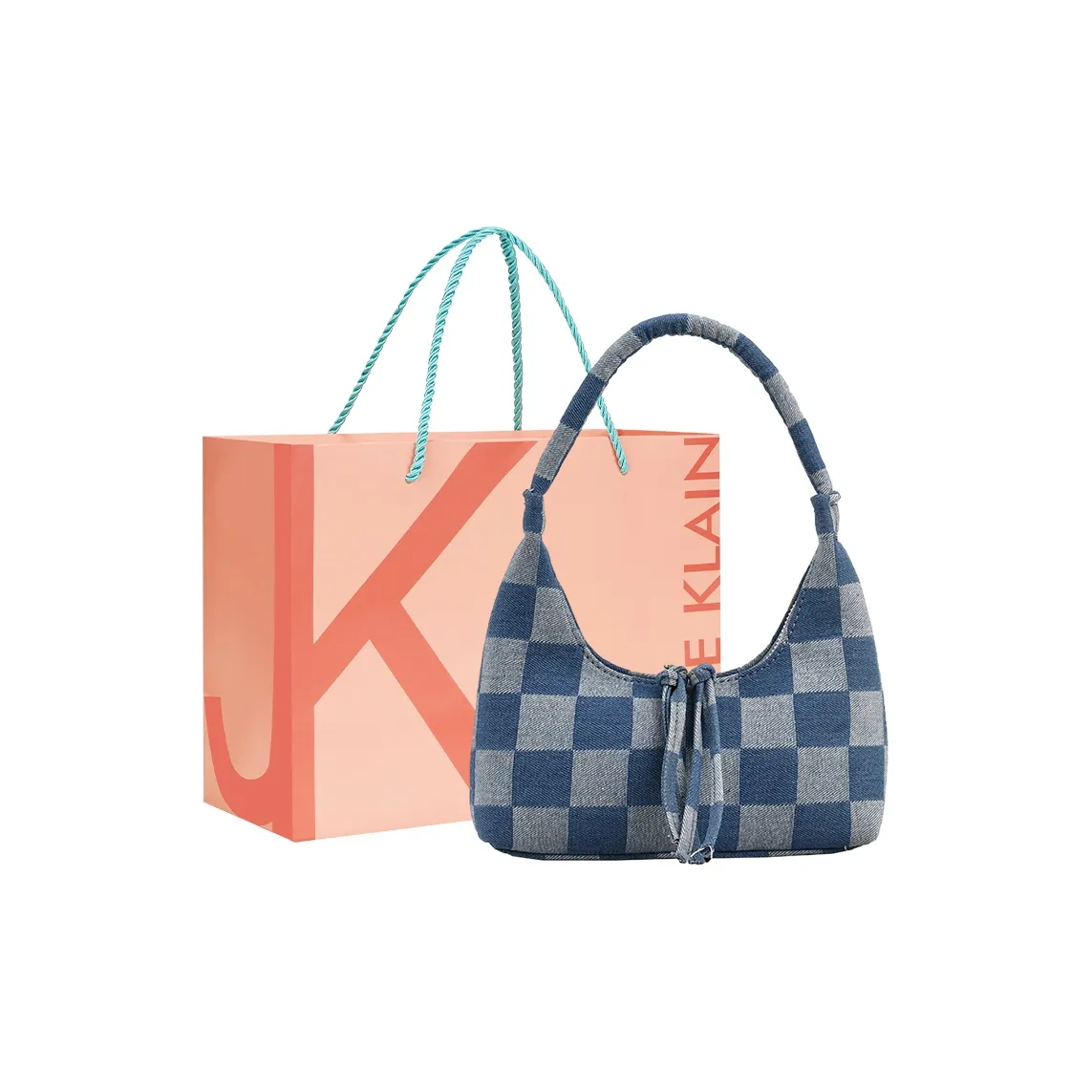 JANE KLAIN Деним Сумка через плечо Сумка Сумка через плечо Женская Квадратная Синий Черный Синий