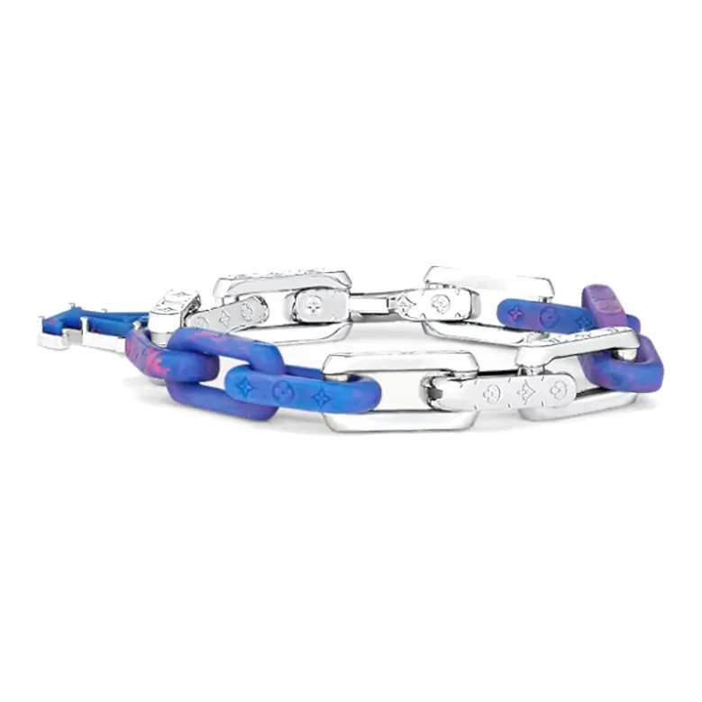 LOUIS VUITTON Stainless Steel, Resin, Plexiglass, Metal Bracelets Women's Blue