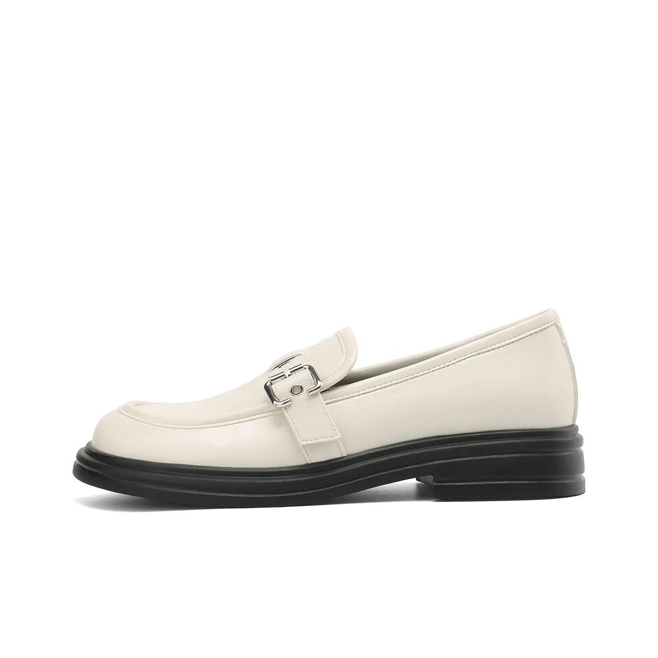 JOSINY Slip-on Loafers 3.5cm Women's Ecru/Black