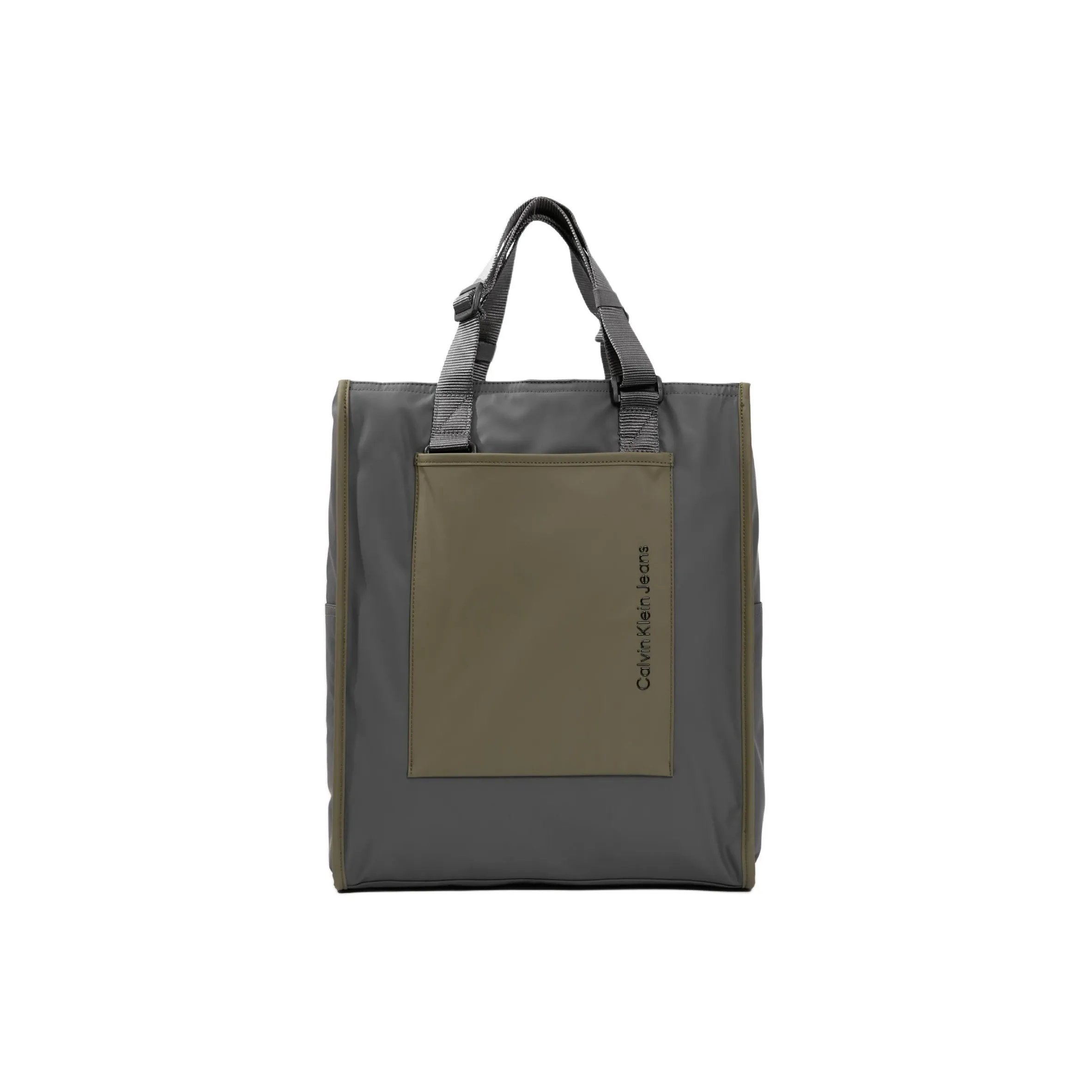 CK/Calvin Klein Coated Fabric Handbag Men's Dark Gray & Earth Tone