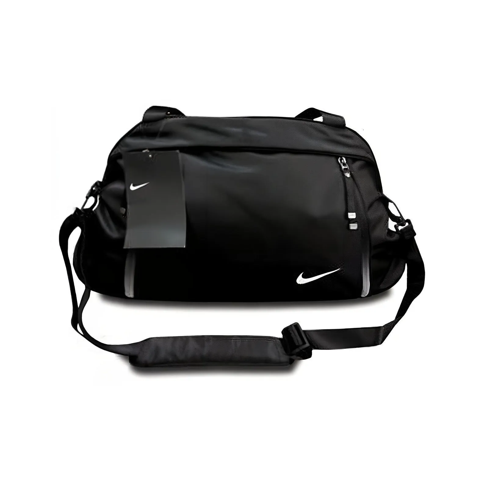 Nike Polyester Travel Bag Luggage Bag One Shoulder Crossbody Portable Gym Bag Unisex Black