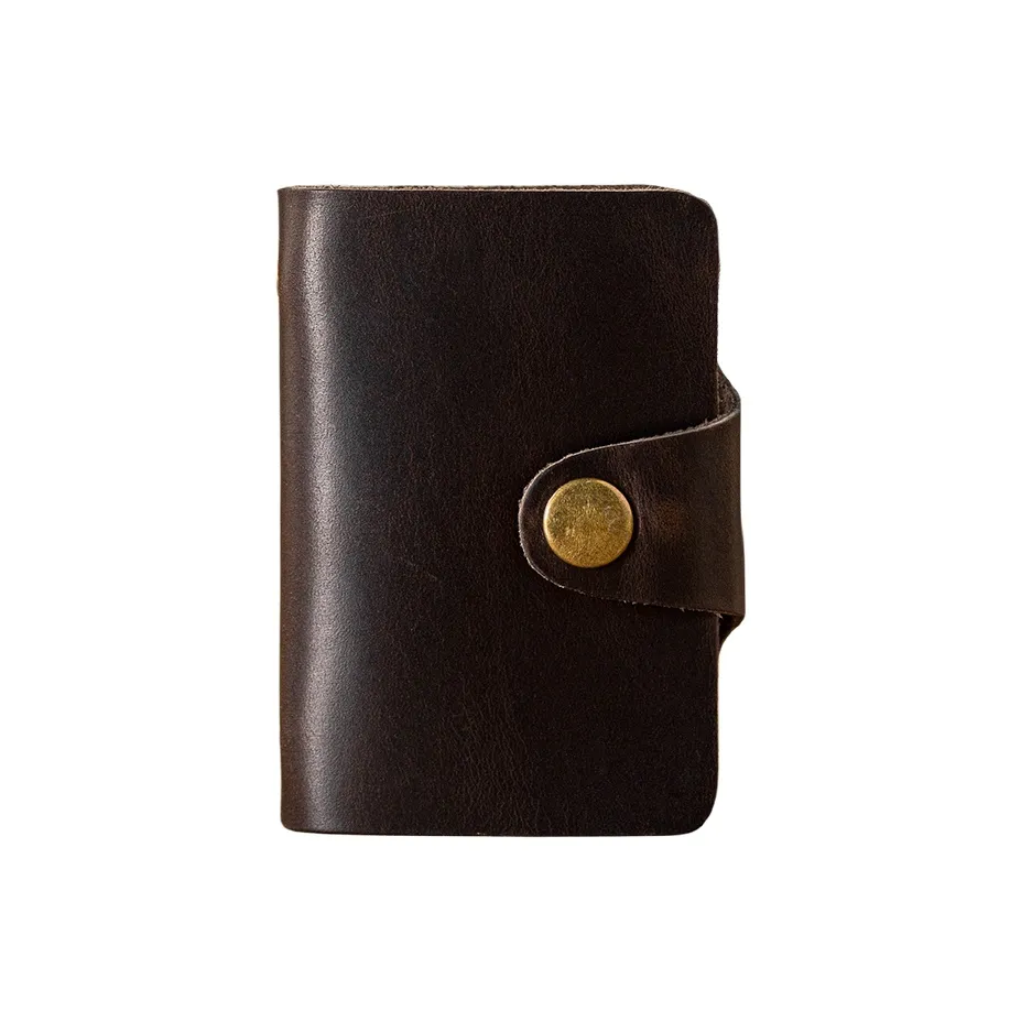 Back Step Импортный Лицевой Корова Кожа Держатель для Карт Унисекс Кофе