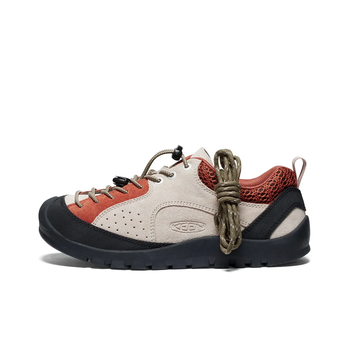 KEEN Jasper Rocks Abrasion Resistant Low Top Outdoor Shoes Women's Red Umber Gray