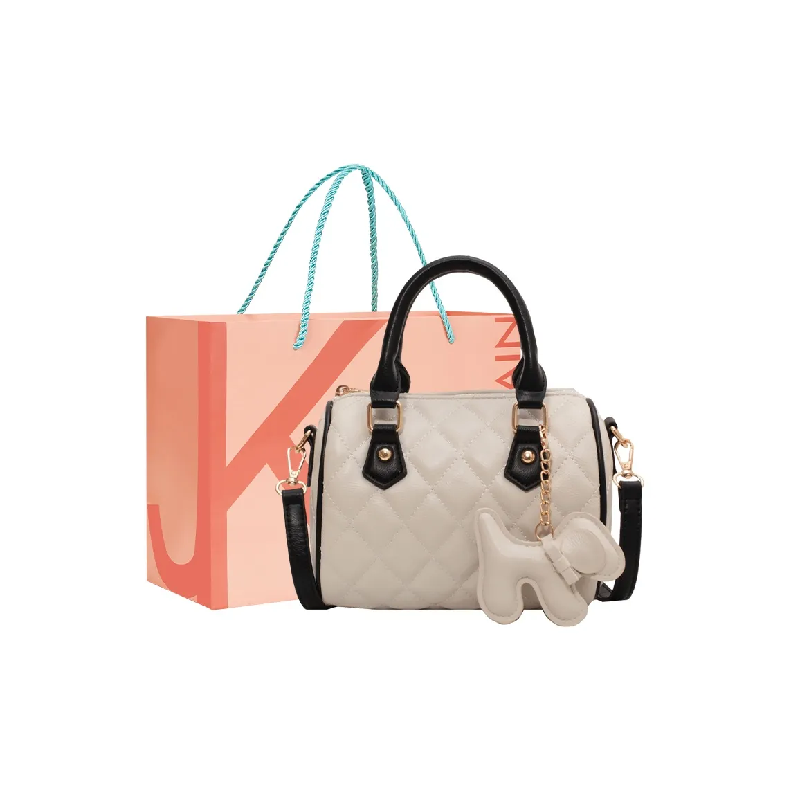 JANE KLAIN PU Handbags Shoulder Bag Crossbody Bag Women's White/Khaki/Black