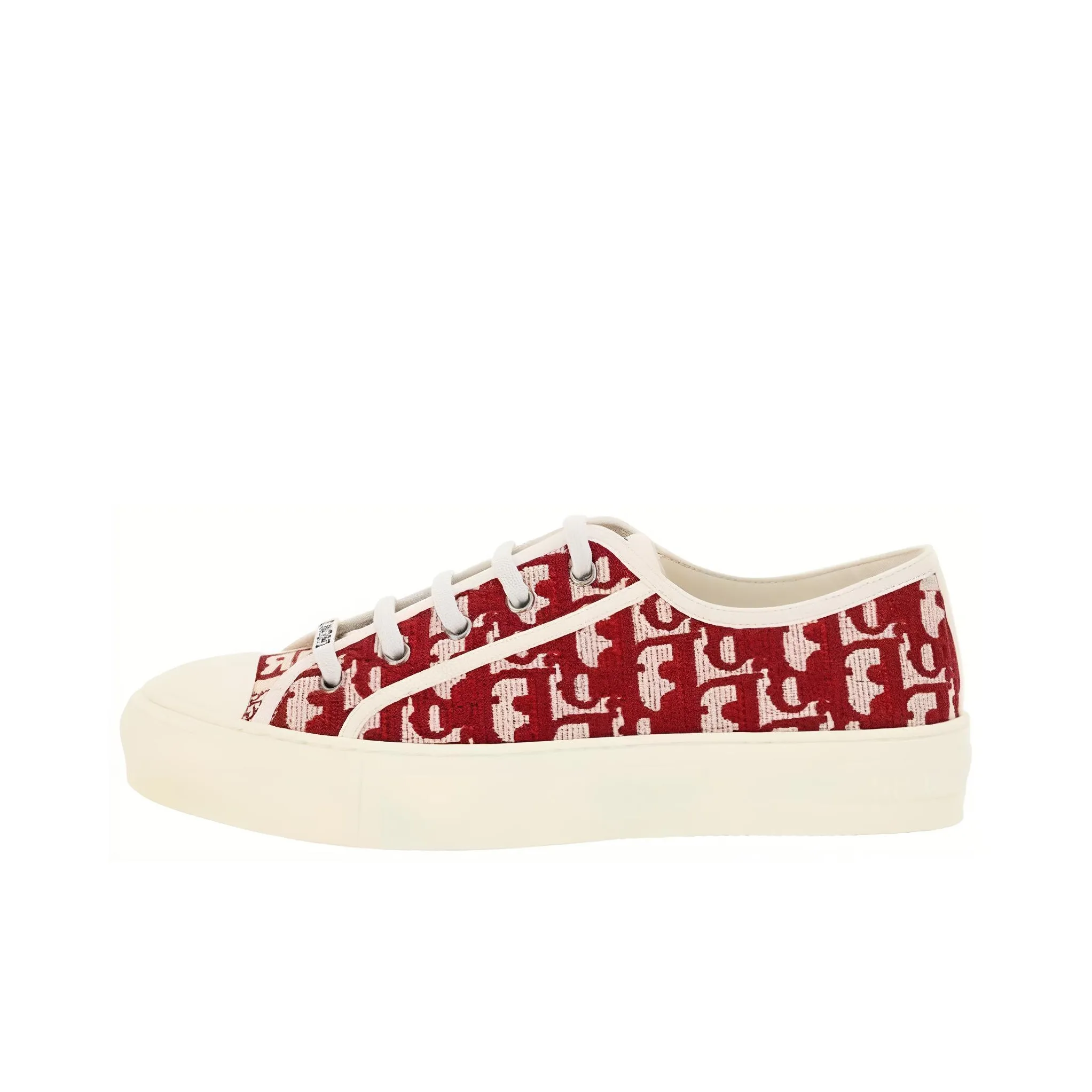 DIOR Women's Walk'N'DIOR Embroidered Cotton Low 'DIOR Oblique - Red'