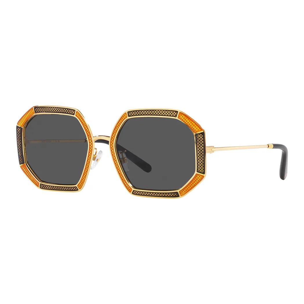 TORY BURCH Metal Irregular Shape Sunglasses Women's Gold