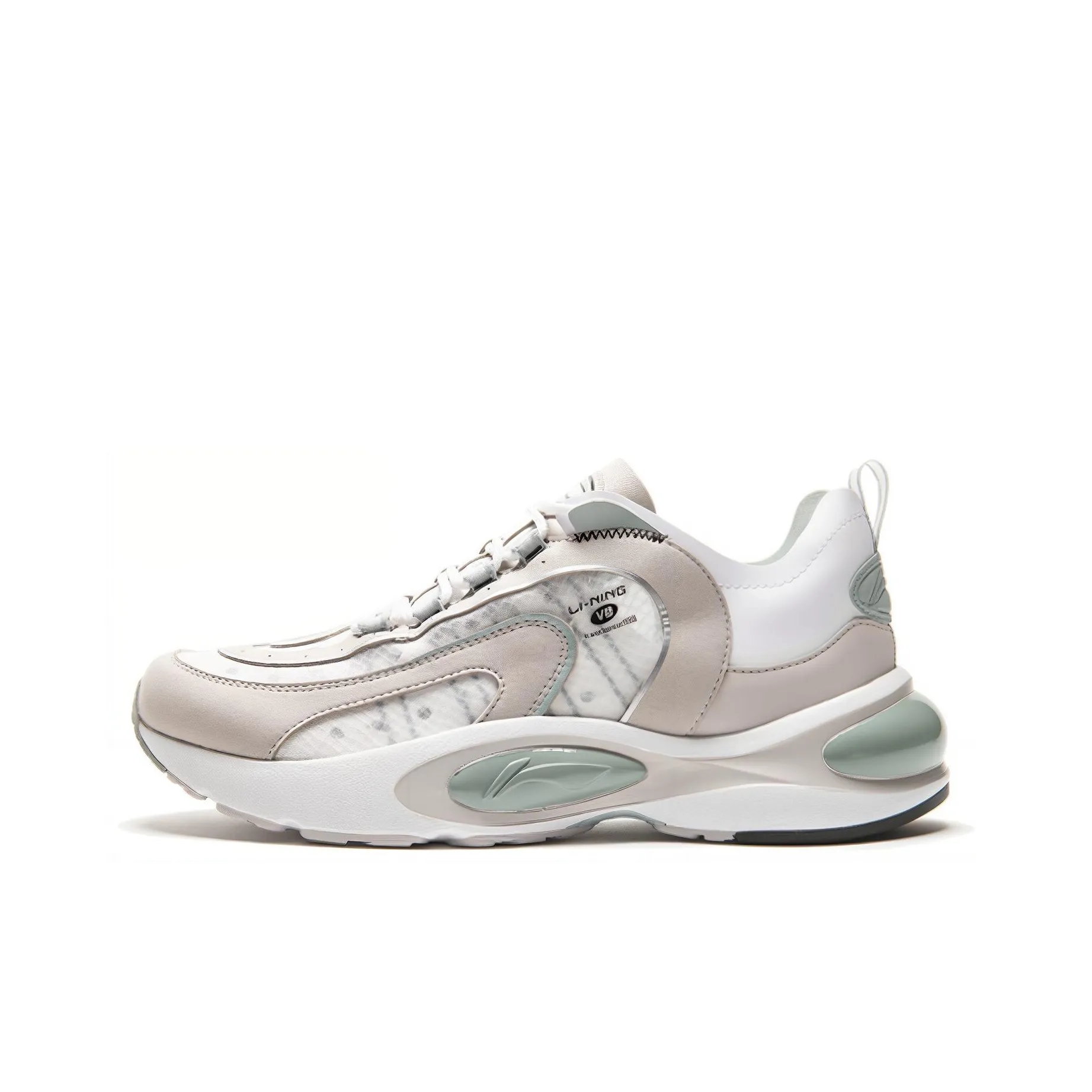 LiNing V8 Non-slip Lightweight Low-Top Running Shoes Men's Bellflower Grey