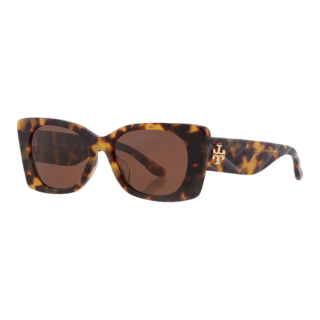 TORY BURCH Rectangular Sunglasses Women's Tortoiseshell