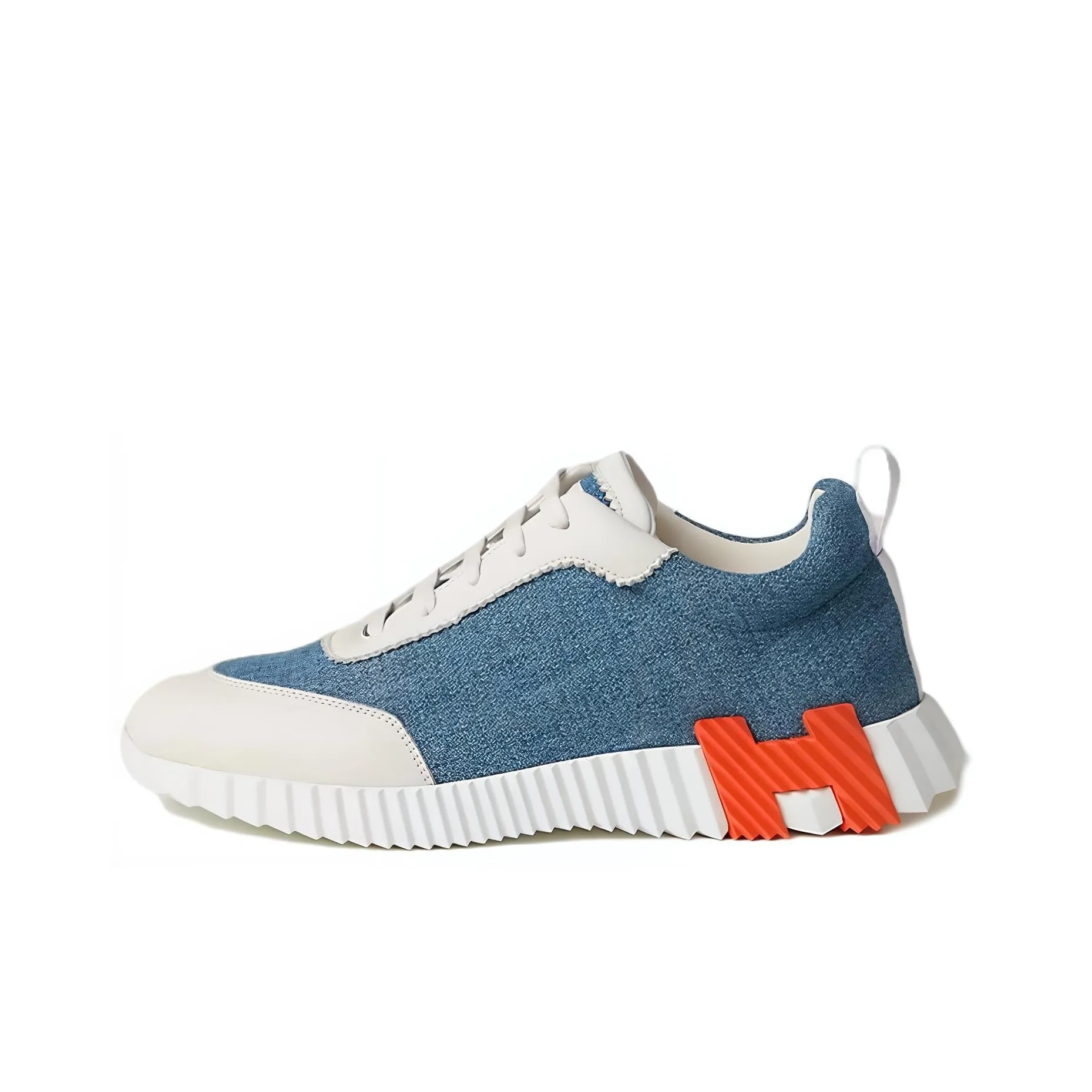 HERMES Bouncing Low Top Sports Casual Shoes Men's Blue White