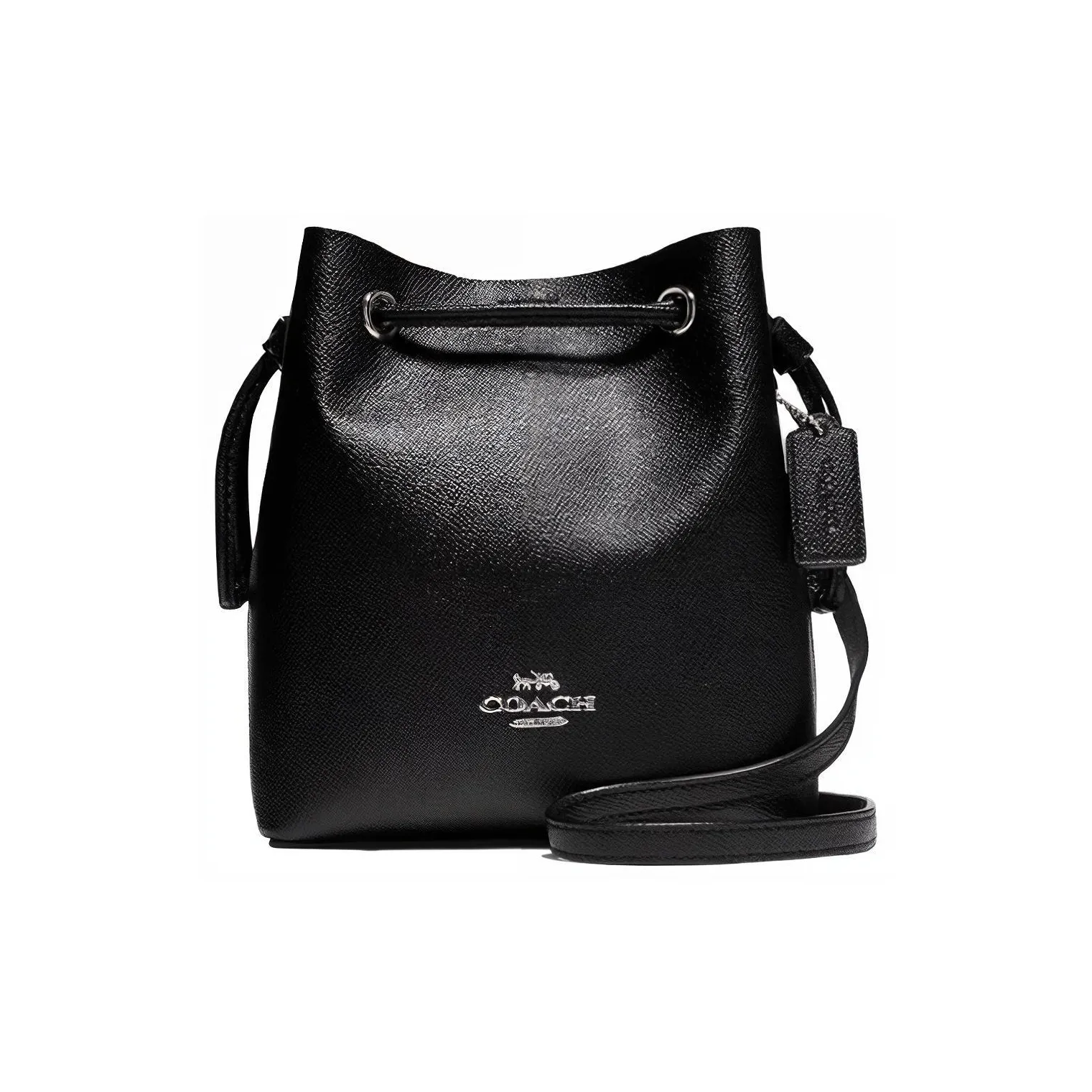 COACH Lena Leather Bucket Bags Crossbody Bag, Shoulder Bag Women's Black