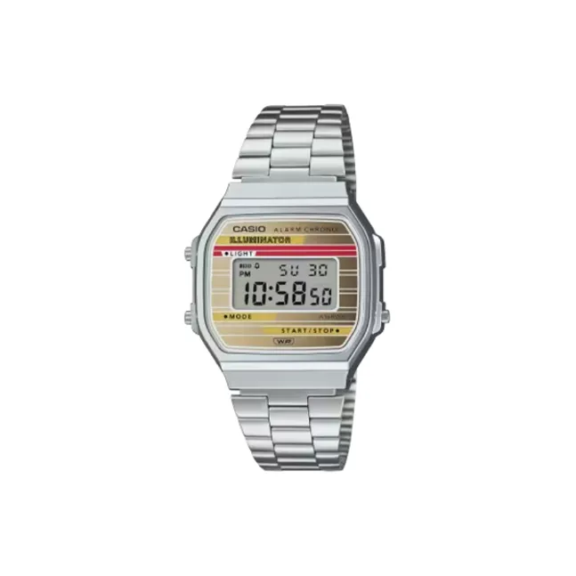 CASIO Кварцевый механизм нержавеющая сталь ремешок унисекс золотой циферблат