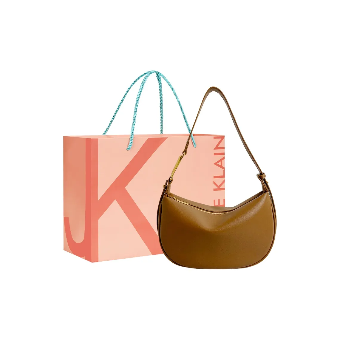 JANE KLAIN Мягкая кожа сумка через плечо сумка-полумесяц портативная сумка через плечо сумка через плечо среднего размера женская коричневая