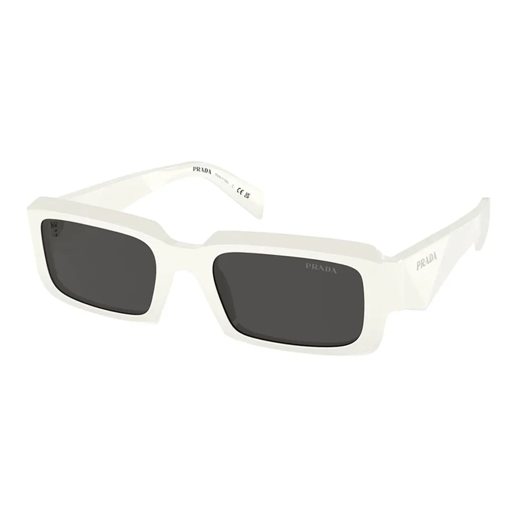 PRADA Rectangular Sunglasses Men's White