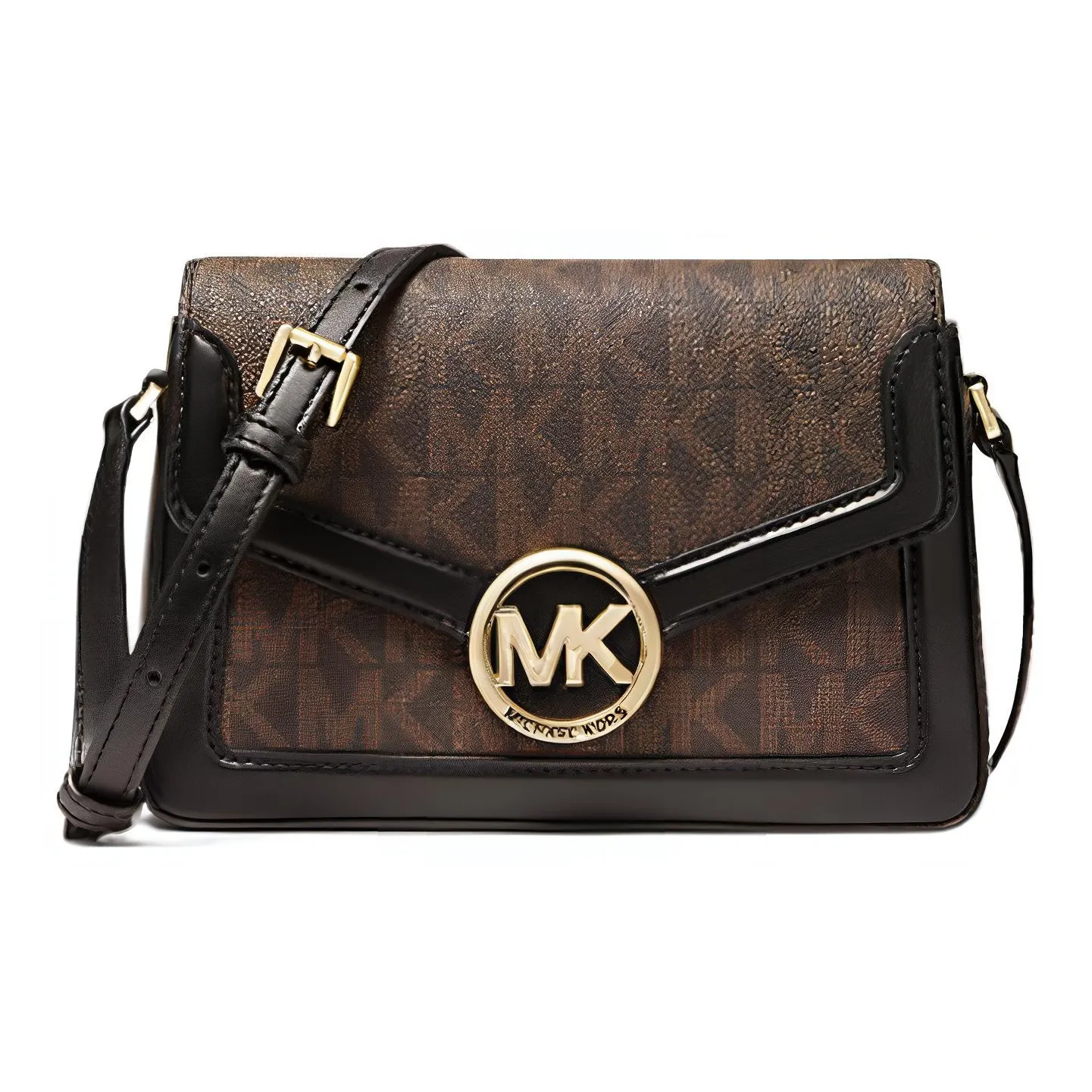 MICHAEL KORS Jessie Cow Leather Crossbody Bag Shoulder Bag Women's Brown/Black