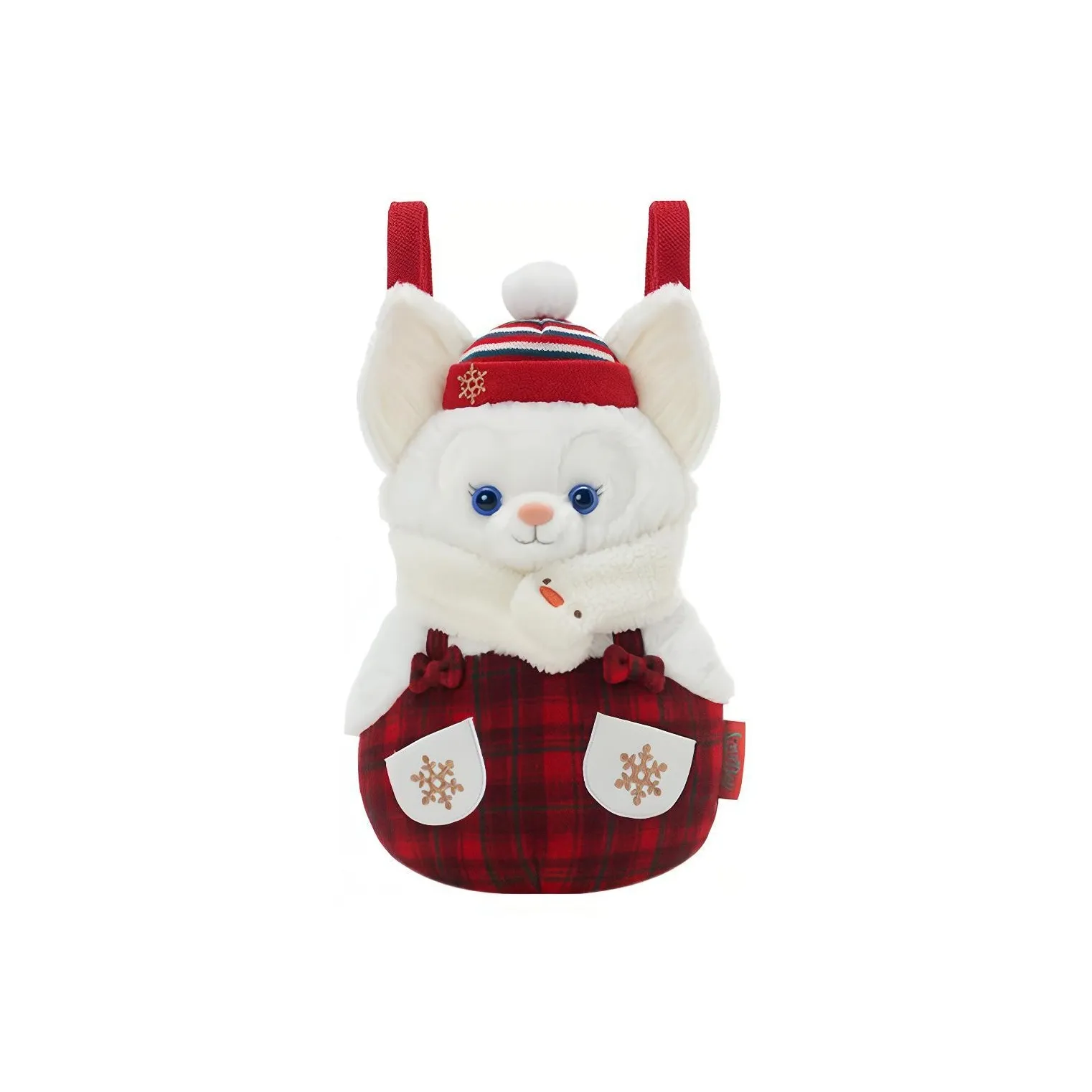 Disney 2023 Winter Duffy And Friends Snowman Series Polyester Backpack Regular Women's Red Multicolored