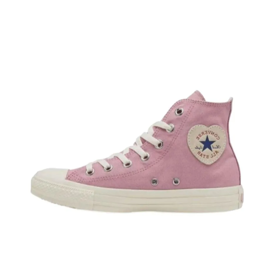 Converse Chuck Taylor All Star Heartpatch Hi Устойчивые к истиранию амортизаторы Высокие Кеды Унисекс Розовый