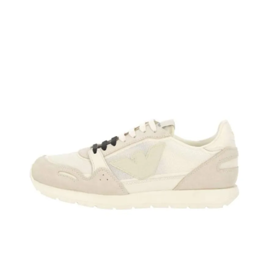 EMPORIO ARMANI Низкий топ Повседневная обувь Мужская Белый Серый