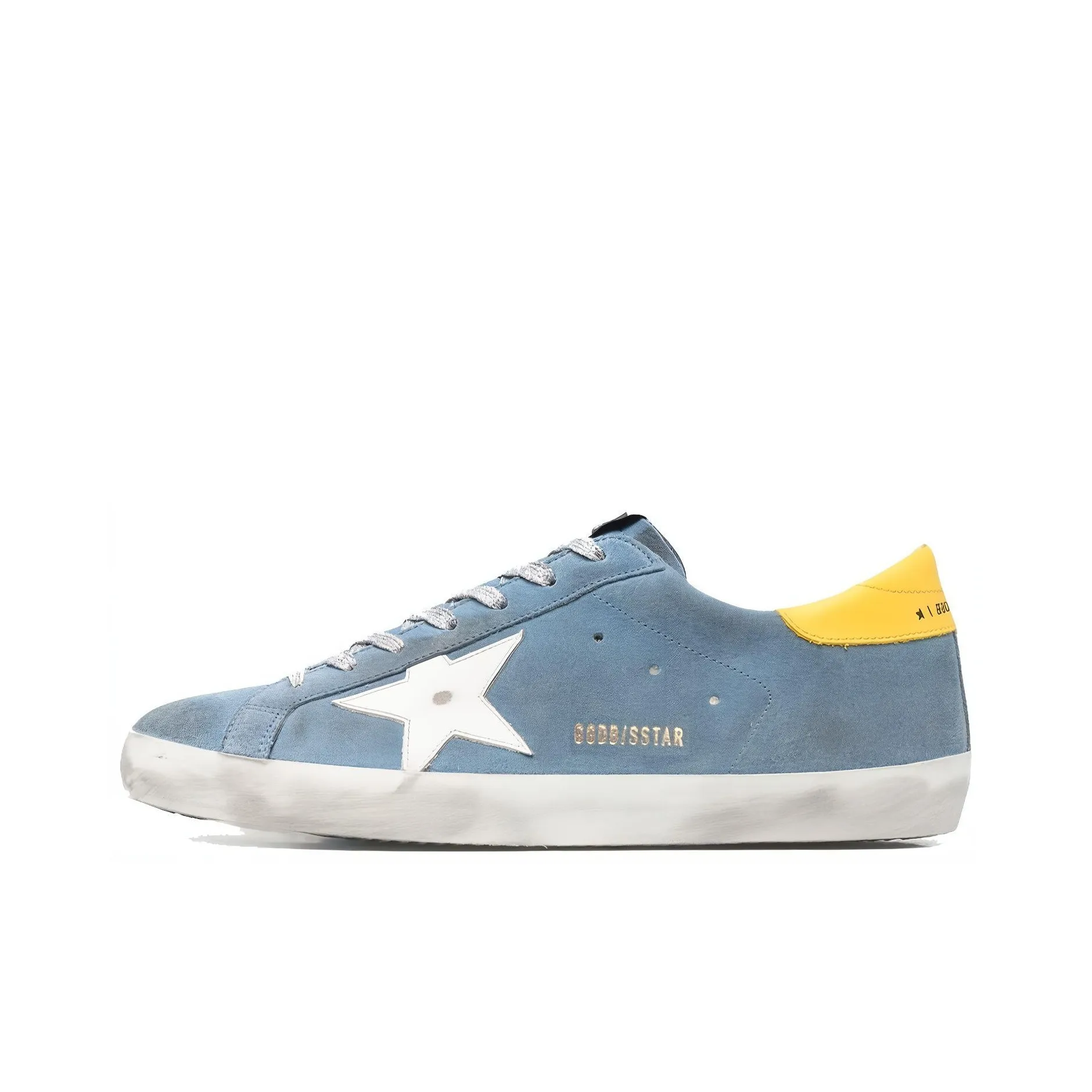 Golden Goose Super Star Low Top Skateboard Shoes Men's Blue White Yellow