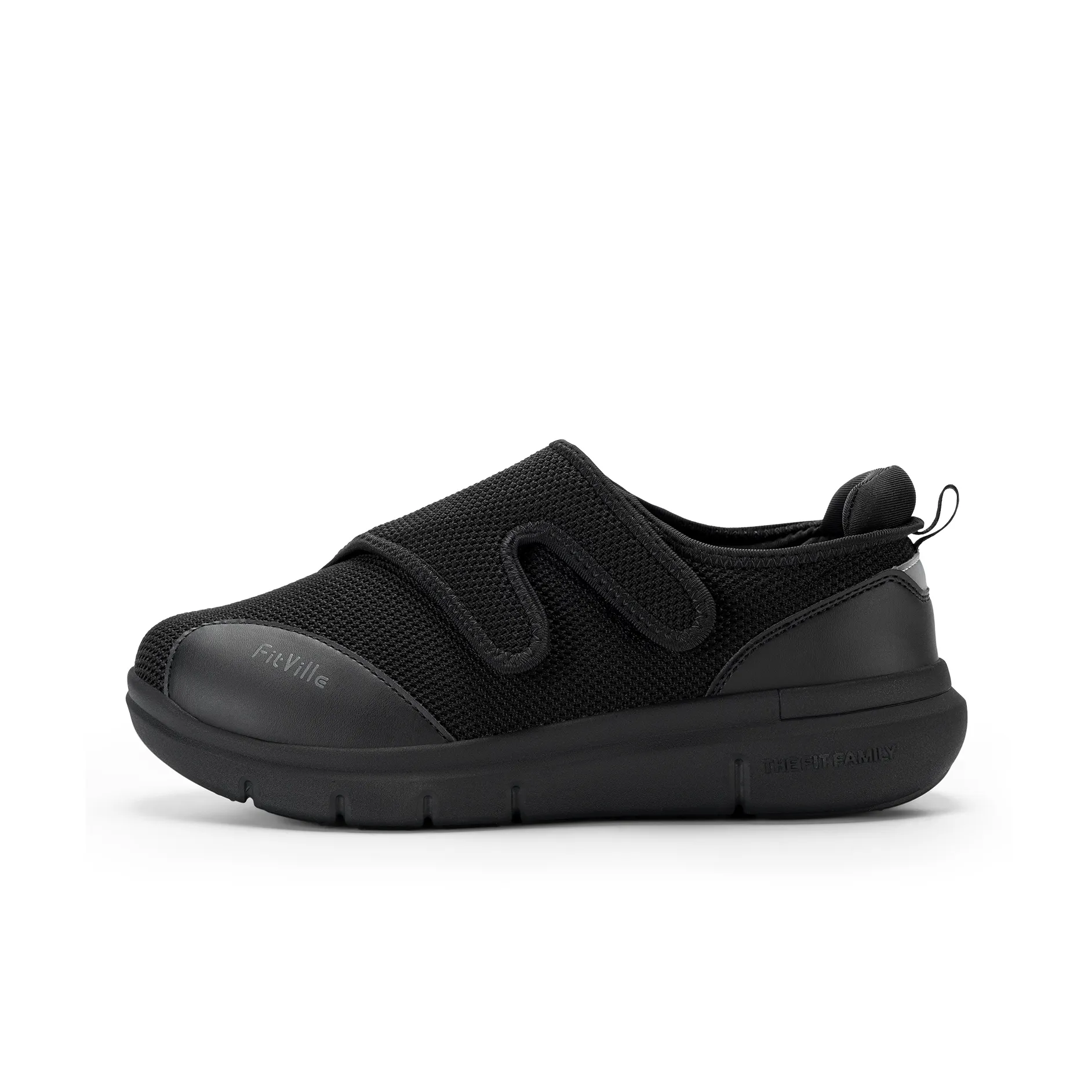 Fitville Support Lightweight Slip-Resistant Low-Top Casual Shoes Men's Black Plus Size Men's Shoes