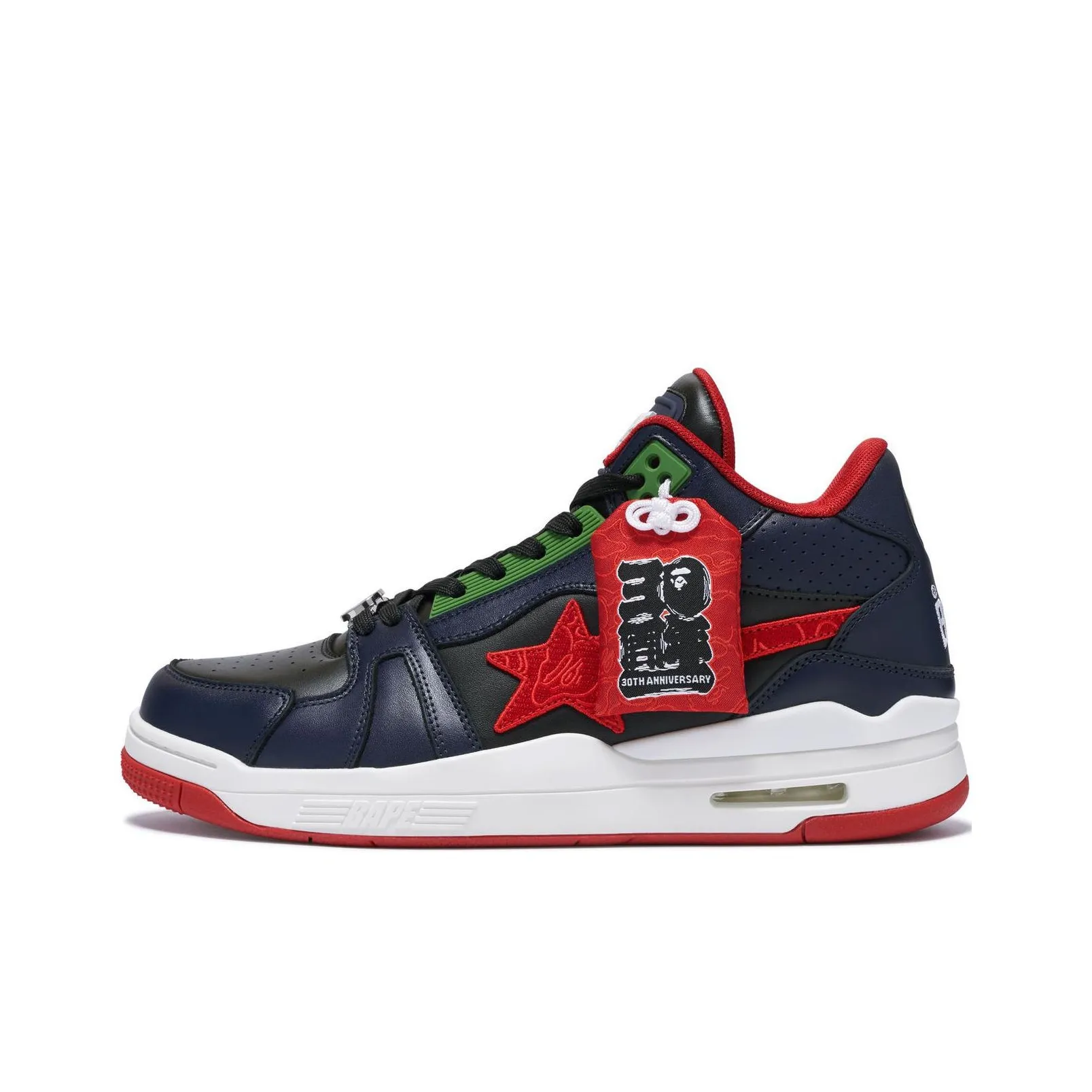 A BATHING APE Clutch STA 30 Anniversary Low Top Skateboard Shoes Women's Black Blue