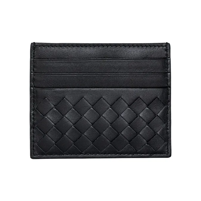 Bottega Veneta Держатель для карт из коровьей кожи Мужской Черный