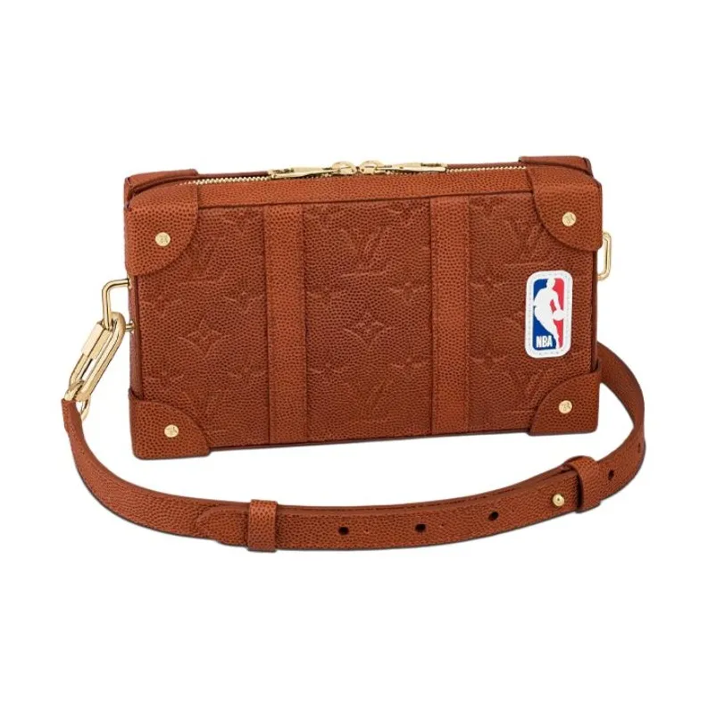 LOUIS VUITTON X Nba Soft Trunk Wallet Ball Grain Leather Brown