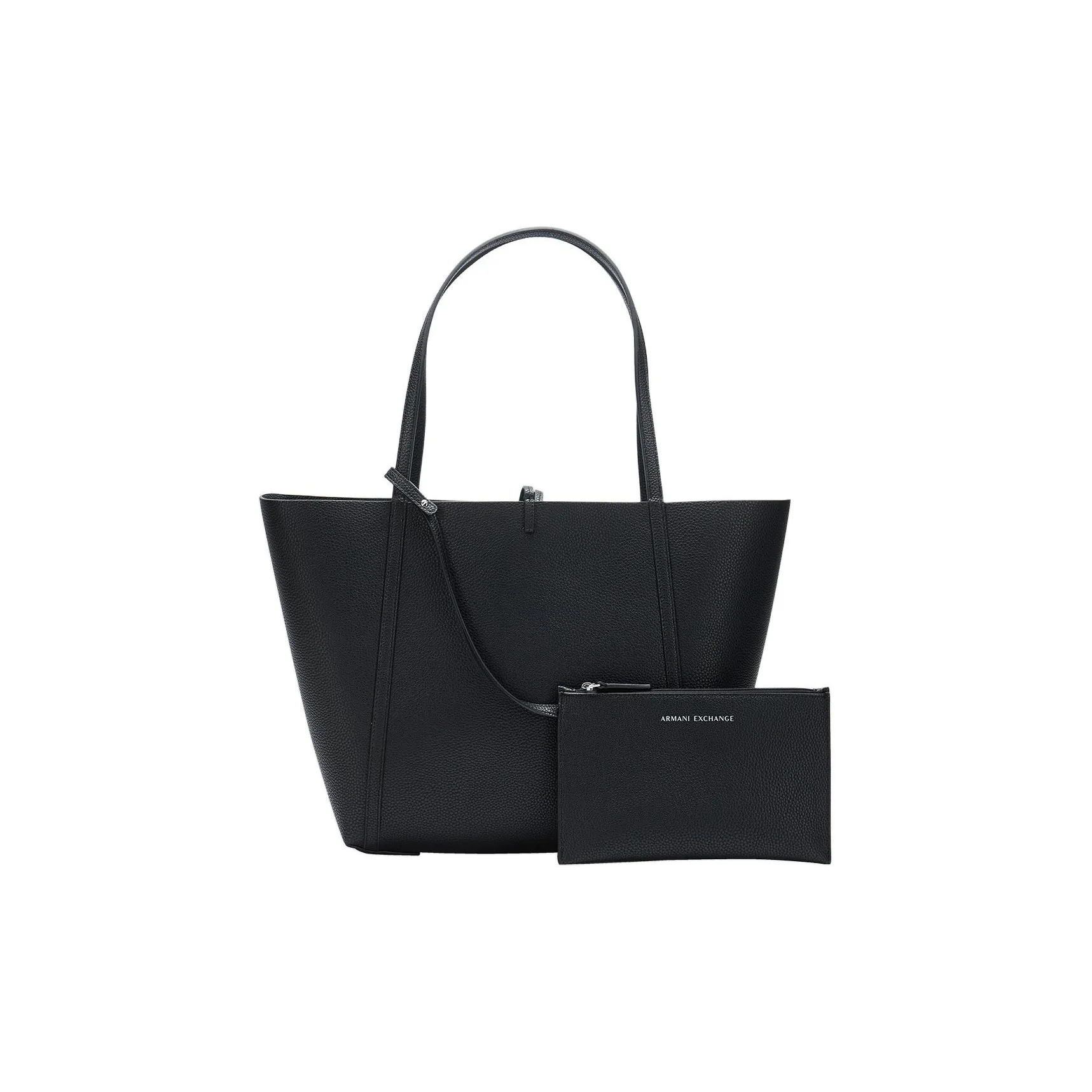 ARMANI EXCHANGEAE PU Tote Bag, Shopping Bag, Shoulder Bag, Handbag Regular Women's Black