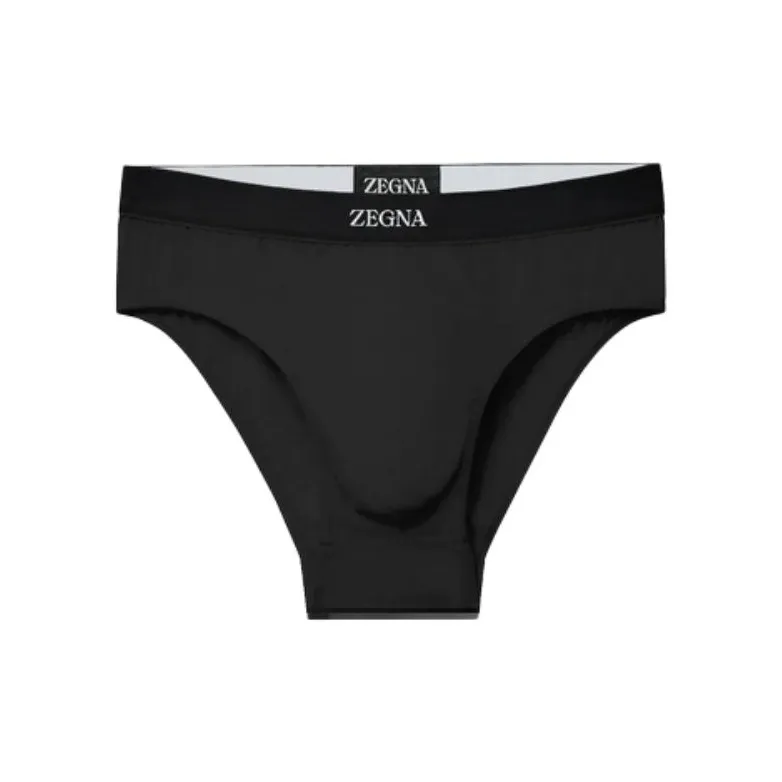 Ermenegildo Zegna Logo Detailed Midi Briefs