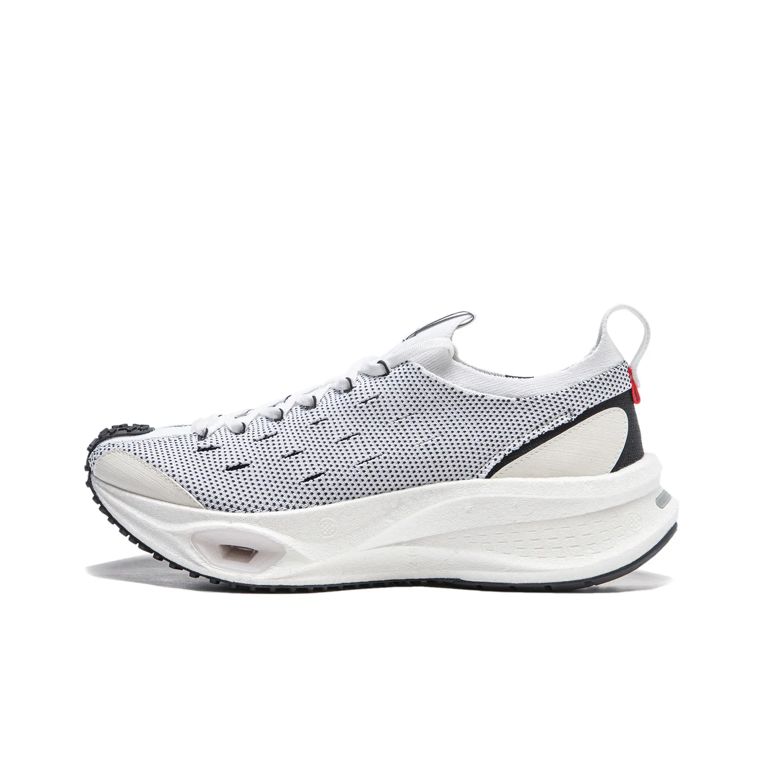 Лайнер Амортизация Износостойкие Низкие Кроссовки для Бега Унисекс Белый Черный