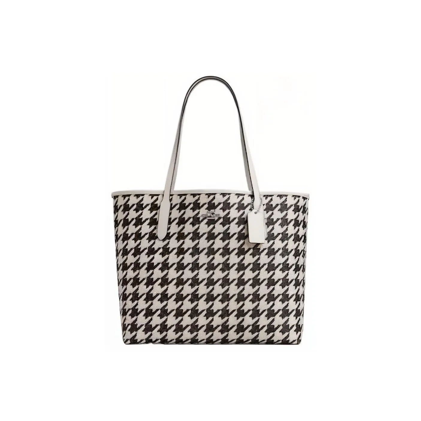 COACH Городская Сумка Tote с Покрытым Холстом и Кожей Сумка для покупок Сумка через плечо Большая Женская Желтая и Черная