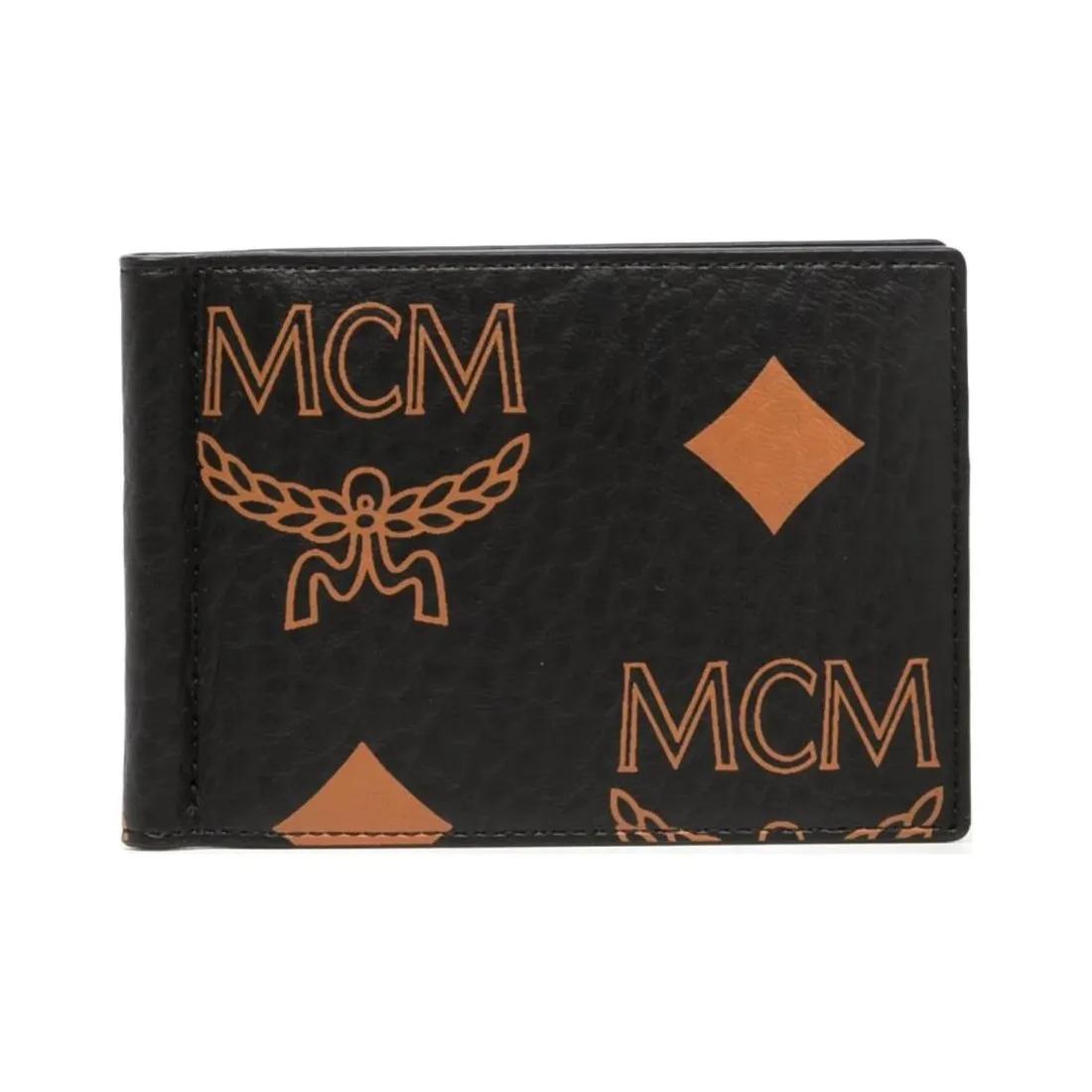 MCM Canvas With Nappa Leather Wallet Men's Black