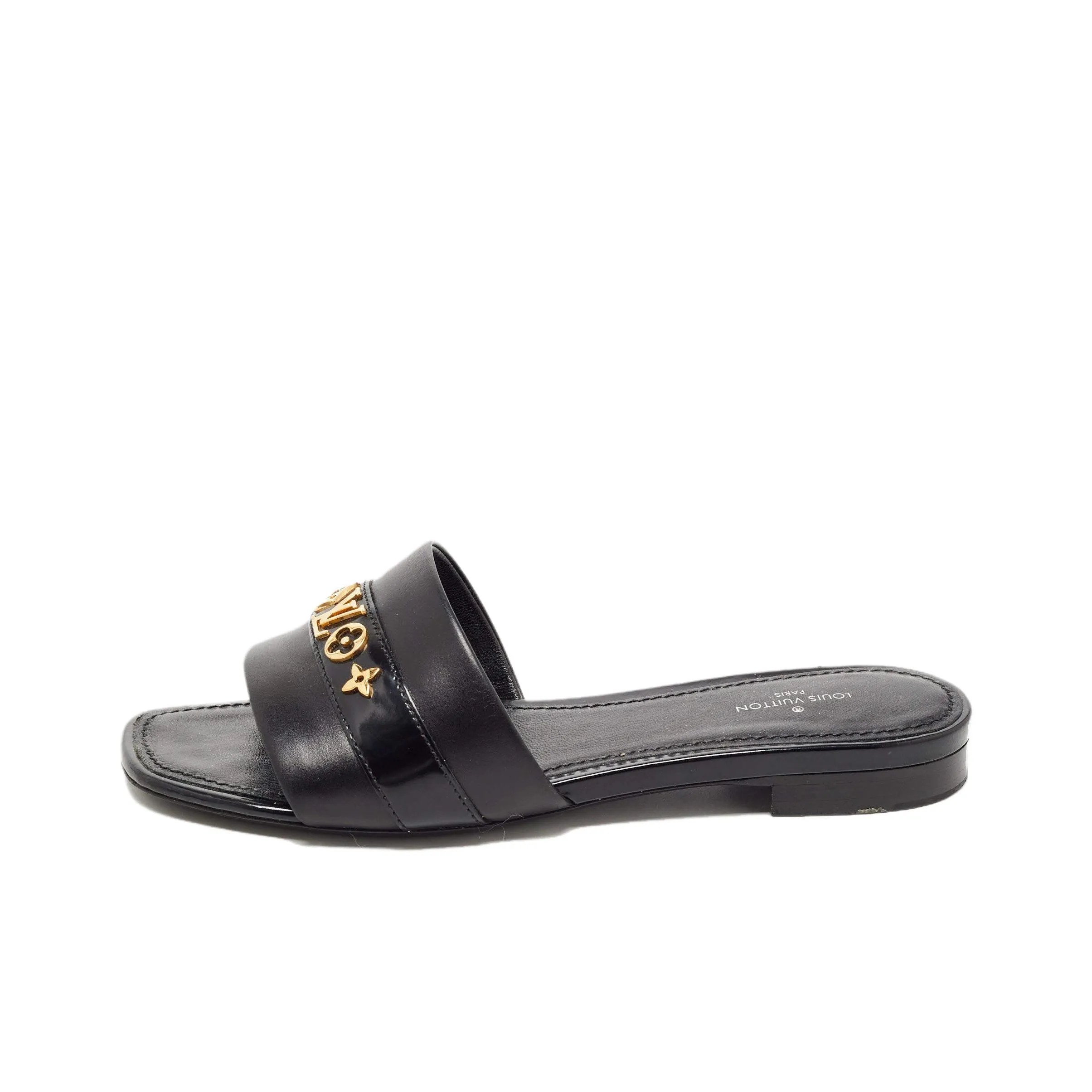 LOUIS VUITTON Revival Slide Slippers Women's Black