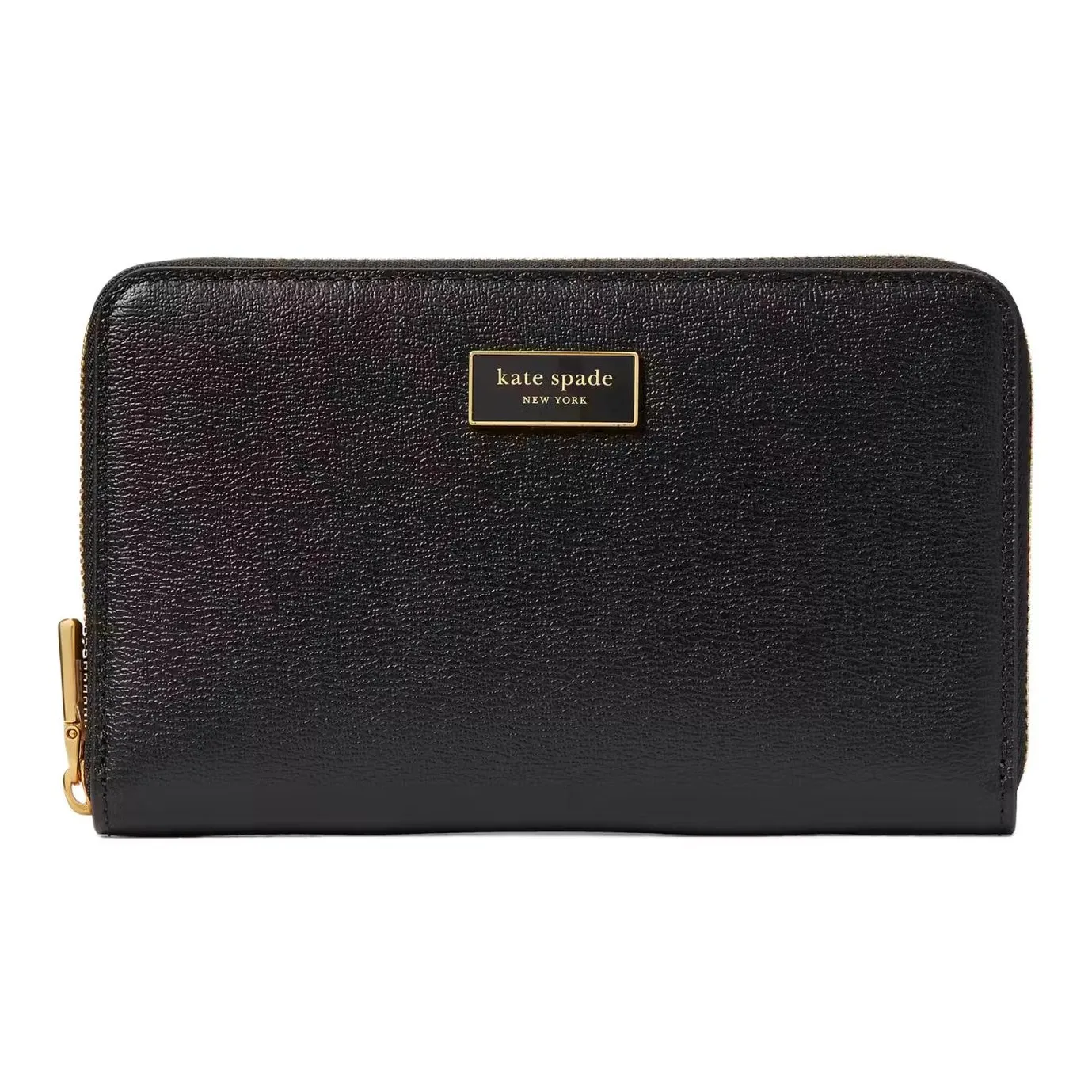 Kate Spade Katy Textured Leather Wallet Medium Size Women's Black