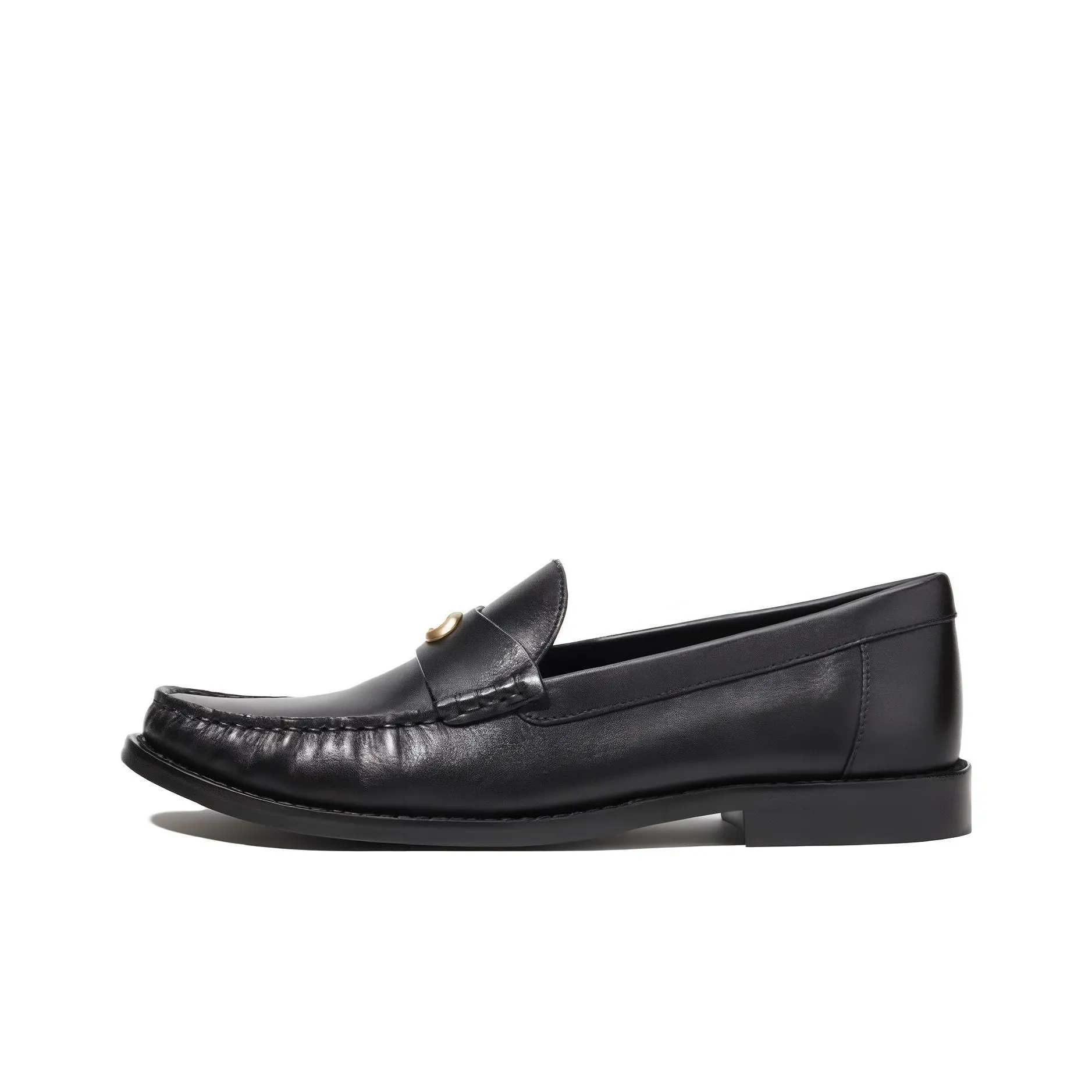 COACH Logo-plaque Leather Loafers